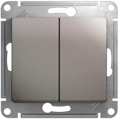 Выключатель без рамки Systeme Electric Glossa 2-кл. платина картинка